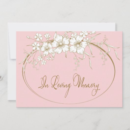 愛するメモリエレガントフローラ金ゴールドメモリアル 招待状 (正面)