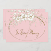 愛するメモリエレガントフローラ金ゴールドメモリアル 招待状 (正面/裏面)