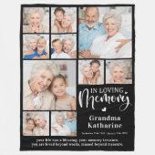 愛するメモリカスタム10写真悔やみや弔慰メモリアル フリースブランケット (正面)