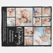 愛するメモリカスタム10写真悔やみや弔慰メモリアル フリースブランケット (正面(横))