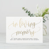 愛するメモリサインで – 素敵な書道 招待状 (スタンド正面)