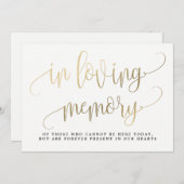 愛するメモリサインで – 素敵な書道 招待状 (正面/裏面)