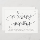 愛するメモリサインで – 素敵な書道 招待状 (正面/裏面)