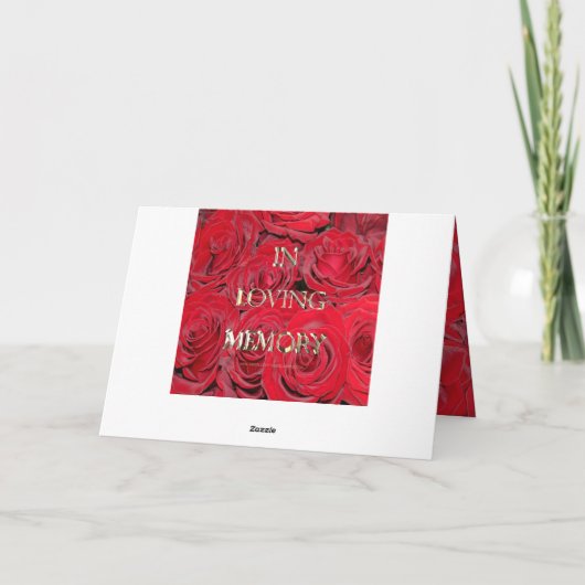 愛するメモリフローラ赤いバラフェイク金ゴールドクロス シーズンカード (裏面)