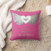 愛するメモリーエンジェルウィングピンク金ゴールド追加の写真 クッション (ブランケット)