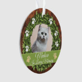 愛するメモリークリスマスリースペット記念写真 オーナメント (正面)