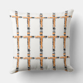 愛するメモリークロスオレンジ色の悔やみや弔慰枕 クッション (裏面)