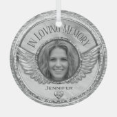 愛するメモリーグラスで記念撮影オーナメント ガラスオーナメント (正面)