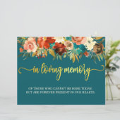 愛するメモリーサイン – ティール（緑がかった色）&オレンジ結婚ズ (スタンド正面)