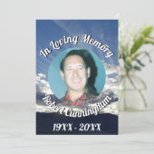 愛するメモリーサンセットクラウドラインフォトメモリアル 招待状 (スタンド正面)