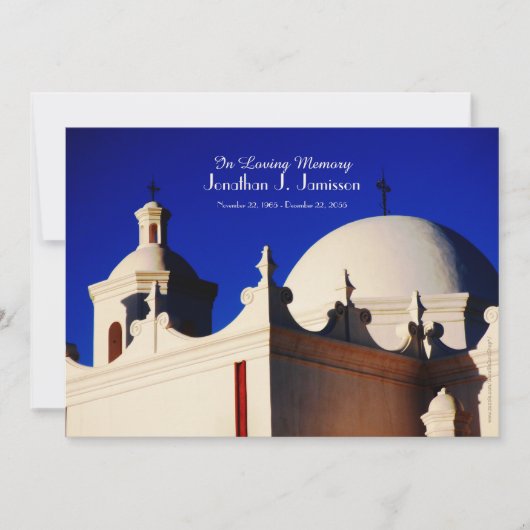 愛するメモリーサービスで招待状教会の日の出 招待状 (正面)