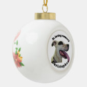 愛するメモリーセラミックボールクリスマスオーナメント セラミックボールオーナメント (左)