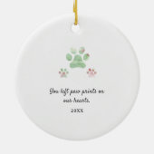 愛するメモリードッグペットフォトセラミックオーナメント セラミックオーナメント (裏面)