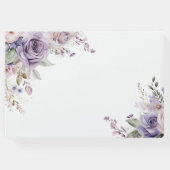 愛するメモリーパープル&赤面ピンクローズ葬儀 ゲストブック (裏面)