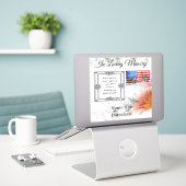 愛するメモリービニールのシール シール (デスク上のノートパソコン)