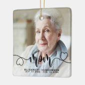 愛するメモリーフォトママセラミックオーナメント セラミックオーナメント (左)