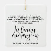 愛するメモリーフォトママセラミックオーナメント セラミックオーナメント (裏面)