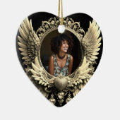 愛するメモリーフォトメモリアルダイヤモンドルック セラミックオーナメント (右)