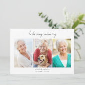 愛するメモリ内で複数の写真の死別 サンキューカード (スタンド正面)