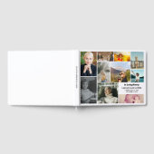 愛するメモリ内の白いクリーンな写真コラージュ ゲストブック (全面)