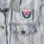 愛するメモリ内の紫のフローラ 缶バッジ (インサイチュ)