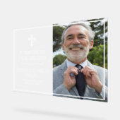 愛するメモリ内の透明な白いクロスフォト アクリルサイン (傾斜)