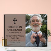 愛するメモリ内の透明な黒いクロスフォト アクリルサイン (ウェディング)