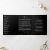 愛するメモリ内の金ゴールドフレーム黒 三つ折りプログラム (内部)