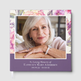 愛するメモリ内フローラ葬儀12x12 ゲストブック