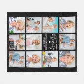 愛するメモリ内11フォトコラージュ記念碑 フリースブランケット (正面(横))