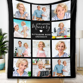 愛するメモリ内11フォトコラージュ記念碑 フリースブランケット