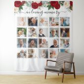 愛するメモリ内20写真赤フローラメモリアル タペストリー (インサイチュ)