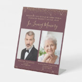 愛するメモリ内2 Photo Burgundy 結婚金ゴールド 台座サイン (正面)