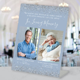 愛するメモリ内2 Photo Dusty Blue Silver 結婚's 台座サイン