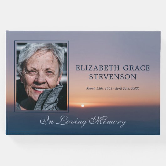 愛するメモリ写真のソフトサンライズ ゲストブック (正面)