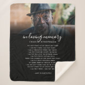 愛するメモリ名でカスタム、引用文/詩&写真 シェルパブランケット (正面)