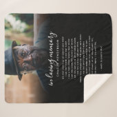 愛するメモリ名でカスタム、引用文/詩&写真 シェルパブランケット (正面(横))