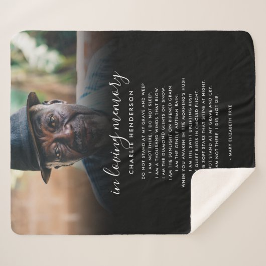 愛するメモリ名でカスタム、引用文/詩&写真 シェルパブランケット (正面(横))