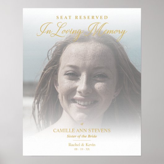 愛するメモリ結婚金ゴールドの予約シート愛する人 ポスター (正面)