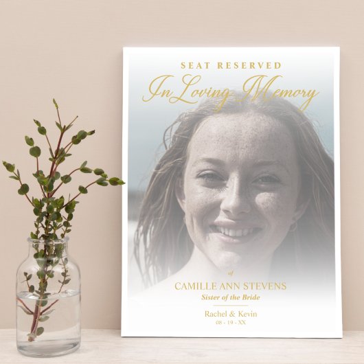 愛するメモリ結婚金ゴールドの予約シート愛する人 ポスター