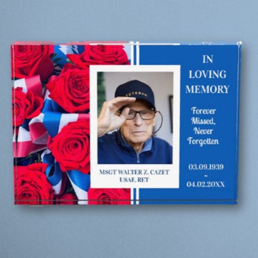 愛するメモリ退役軍人/愛する人 フォトブロック