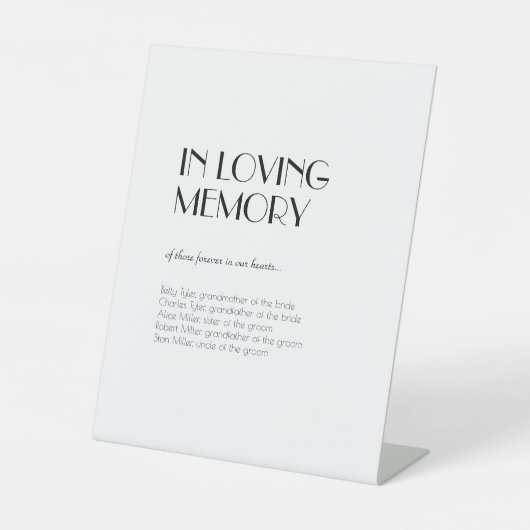 愛するモダン記憶のミニマルアールデコ 台座サイン (正面)