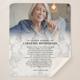 愛するモダン記憶の大理石の写真のキープサケ シェルパブランケット