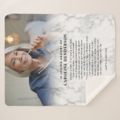 愛するモダン記憶の大理石の写真のキープサケ シェルパブランケット (正面(横))