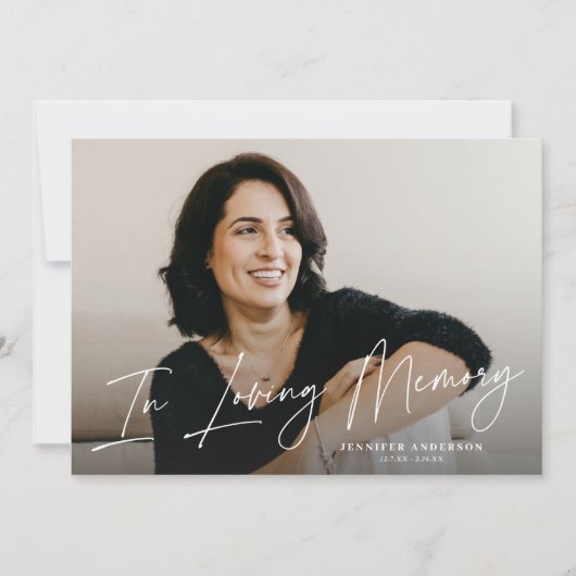 愛するモダン記憶の記念写真カードで 招待状 (正面)