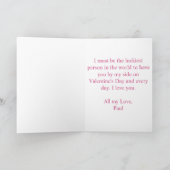 愛するラテおもしろいコーヒーバレンタインデー シーズンカード (内部)