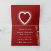 愛するロマンチックなレッドハートさん おめでとう カード (内部)