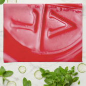 愛するワックスシール、バレンタイン、赤、光沢、キッチン キッチンタオル (折り畳み)