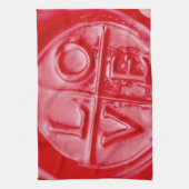 愛するワックスシール、バレンタイン、赤、光沢、キッチン キッチンタオル (縦)