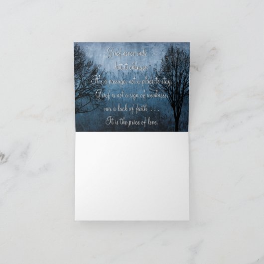 愛する一人のグリーティングカードの紛失を悲しむ カード (内部)